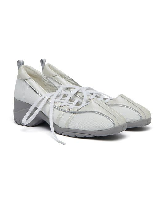 รองเท้าผ้าใบ BLISS HEEL LACEUP SNEAKERS - CREAM PEARL