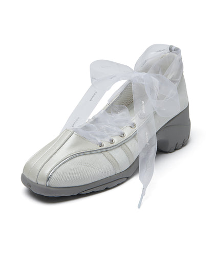 BLISS HEEL LACEUP SNEAKERS - CREAM PEARL