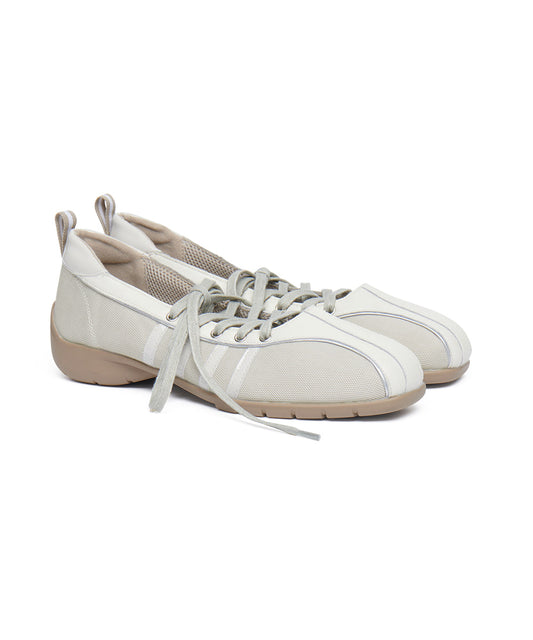 รองเท้าผ้าใบ BLISS LACEUP SNEAKERS - LIGHT BEIGE