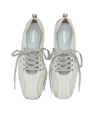 รองเท้าผ้าใบ BLISS LACEUP SNEAKERS - LIGHT BEIGE