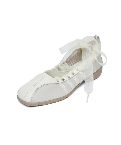 รองเท้าผ้าใบ BLISS LACEUP SNEAKERS - LIGHT BEIGE
