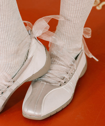 รองเท้าผ้าใบ BLISS LACEUP SNEAKERS - PINK