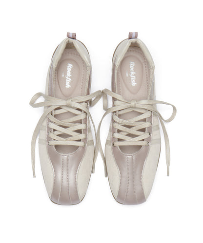 รองเท้าผ้าใบ BLISS LACEUP SNEAKERS - PINK