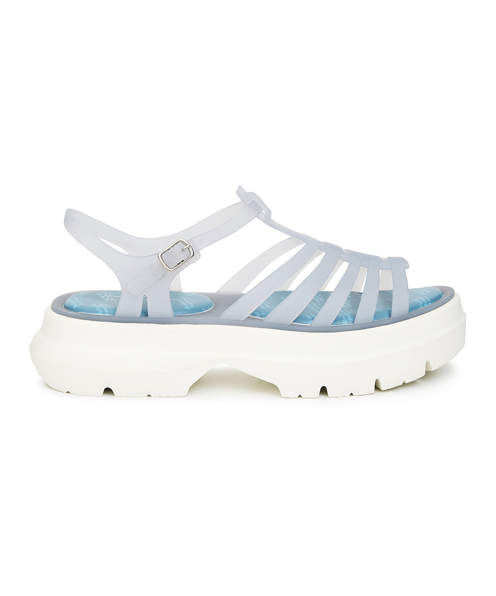 รองเท้าเจลลี่ GLAIR FLATFORM STRAPPY SANDALS - BLUE