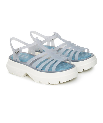 รองเท้าเจลลี่ GLAIR FLATFORM STRAPPY SANDALS - BLUE