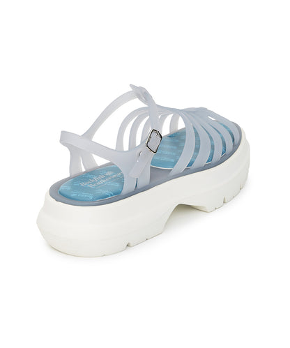 รองเท้าเจลลี่ GLAIR FLATFORM STRAPPY SANDALS - BLUE