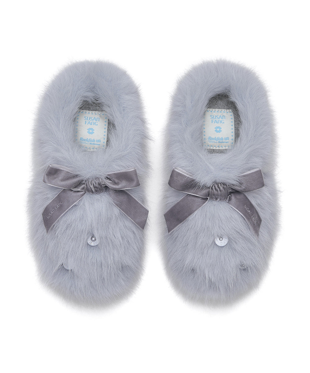 รองเท้าเปิดส้น X SUSAN FANG FURRY MULE - BLUE