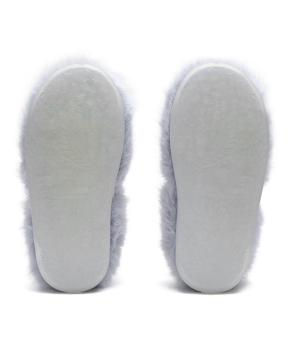 รองเท้าเปิดส้น X SUSAN FANG FURRY MULE - BLUE