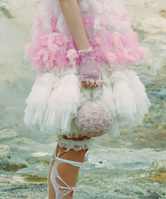 กระเป๋าถือ X SUSAN FANG FURRY BUBBLE BOW BAG - PINK