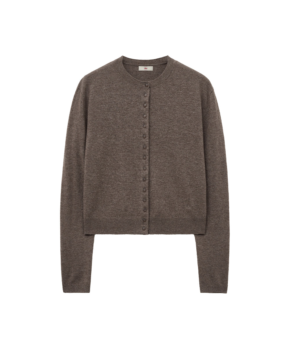 เสื้อคาร์ดิแกน CLASSIC WOOL CARDIGAN - BROWN