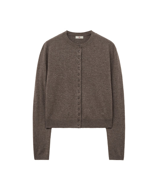 เสื้อคาร์ดิแกน CLASSIC WOOL CARDIGAN - BROWN
