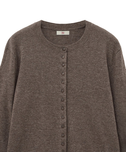 เสื้อคาร์ดิแกน CLASSIC WOOL CARDIGAN - BROWN