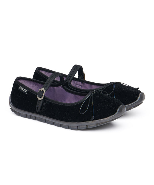 รองเท้าแมรี่เจน BELLA MARYJANES(PEBBLE SOLE) - GLITTER BLACK