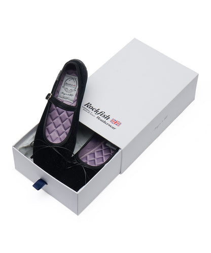 รองเท้าแมรี่เจน BELLA MARYJANES(PEBBLE SOLE) - GLITTER BLACK