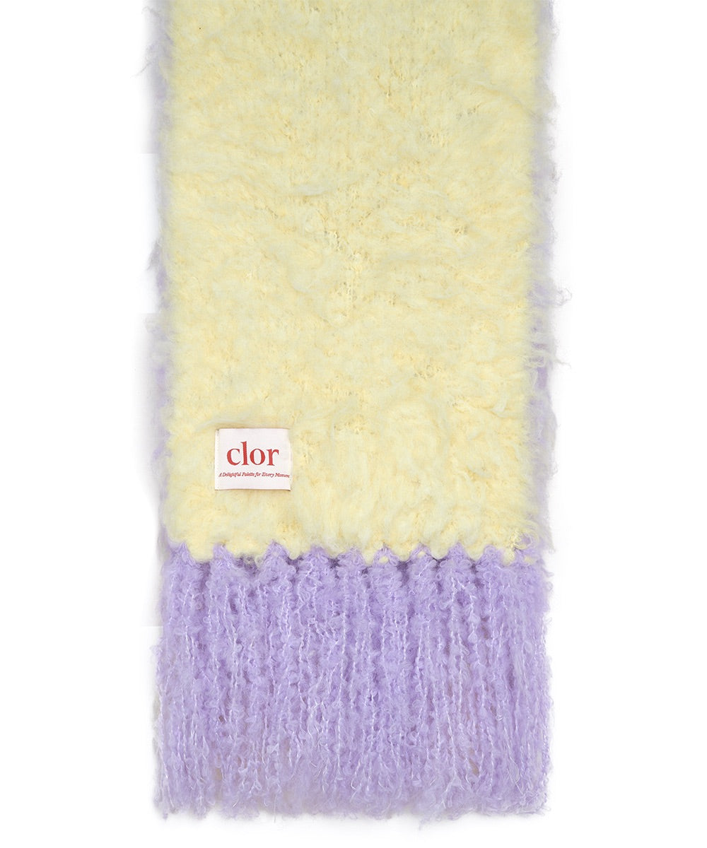 ผ้าพันคอ  OVERSIZED SHAGGY SCARF - BUTTER
