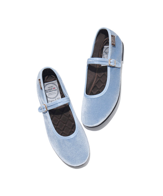 BELLA QUILTED MARYJANE - SKY BLUE