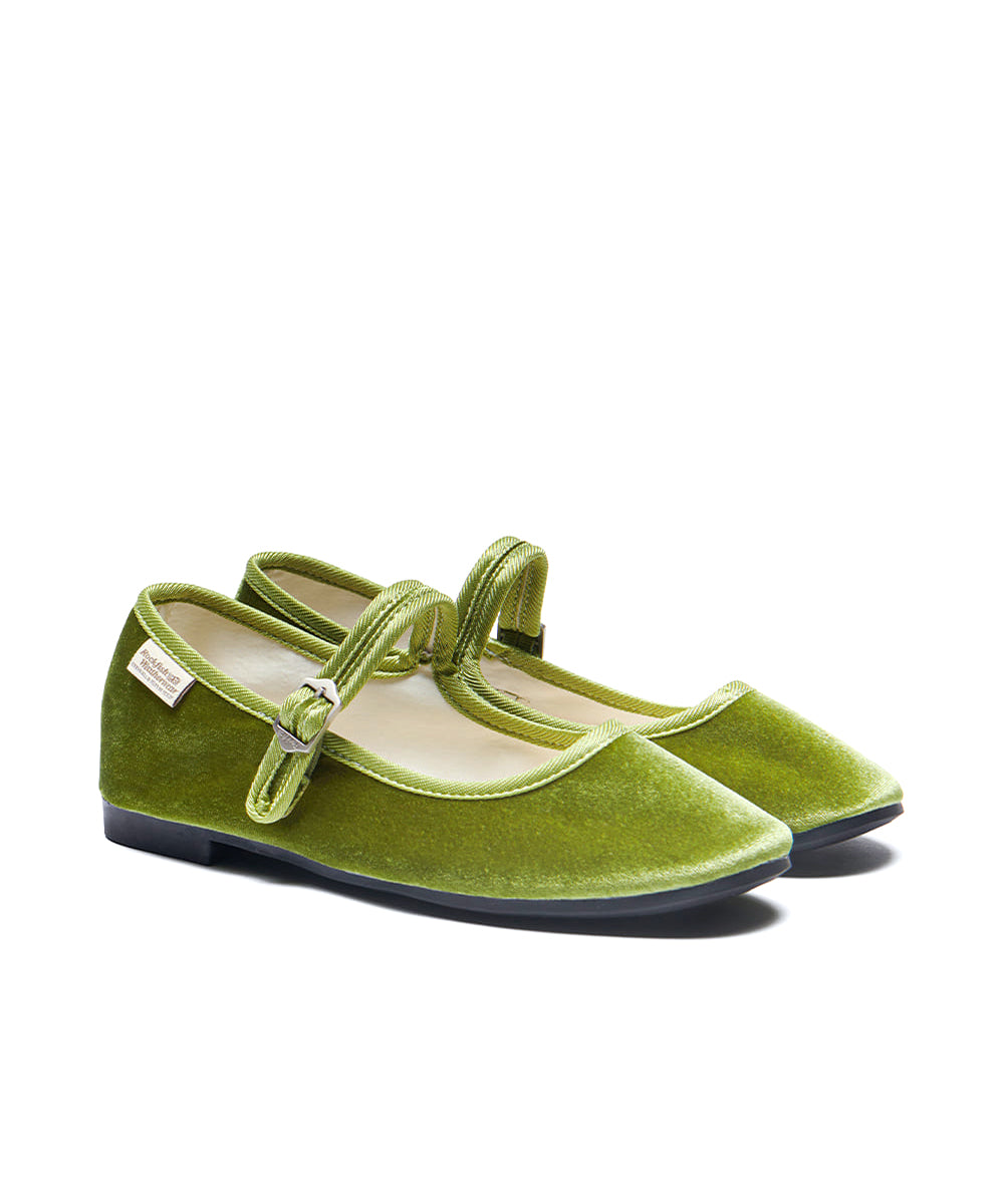 รองเท้าแมรี่เจน BELLA QUILTED MARYJANE - OLIVE