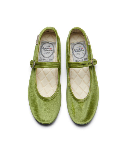 รองเท้าแมรี่เจน BELLA QUILTED MARYJANE - OLIVE
