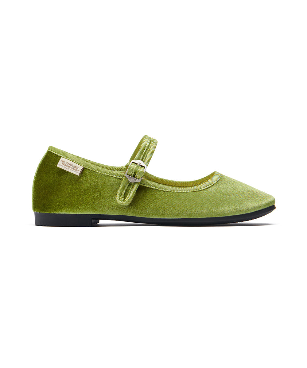 รองเท้าแมรี่เจน BELLA QUILTED MARYJANE - OLIVE