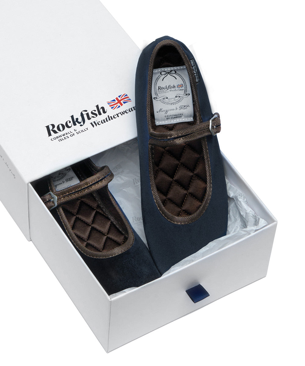 รองเท้าแมรี่เจน BELLA QUILTED MARYJANE - NAVY