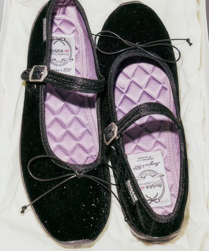 รองเท้าแมรี่เจน BELLA MARYJANES(PEBBLE SOLE) - GLITTER BLACK
