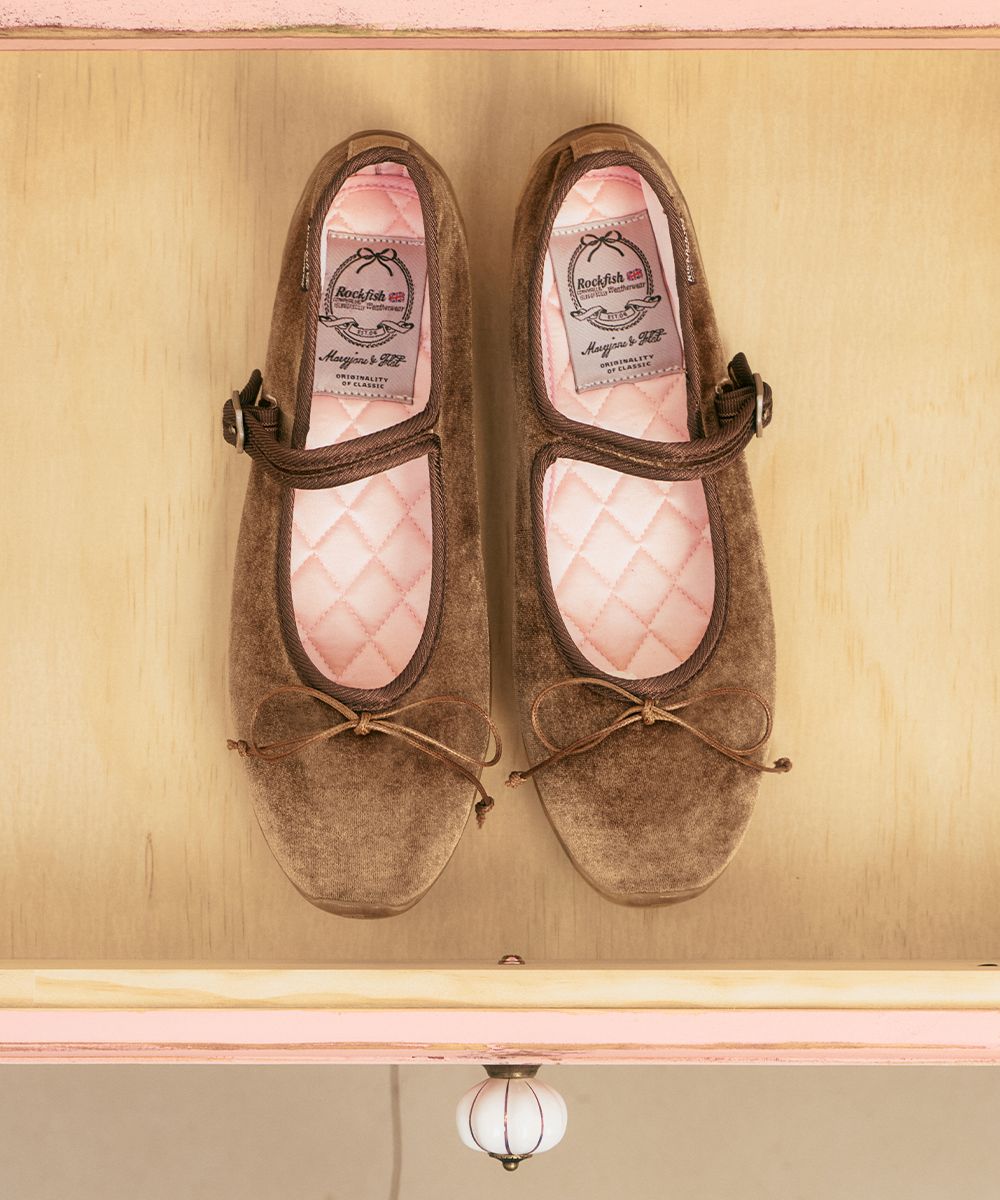 รองเท้าแมรี่เจน BELLA MARYJANES(PEBBLE SOLE) - BROWN