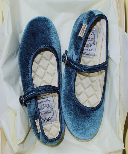 รองเท้าแมรี่เจน BELLA QUILTED MARYJANE - BLUE