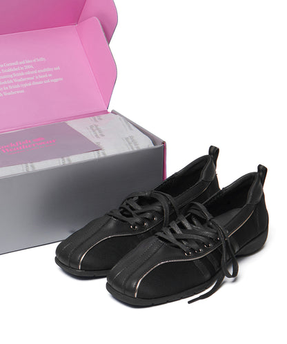 รองเท้าผ้าใบ BLISS LACEUP SNEAKERS - BLACK