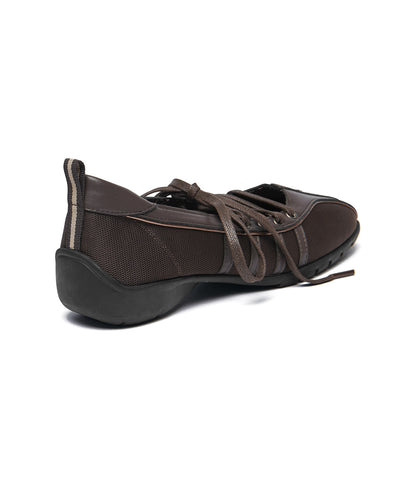 รองเท้าผ้าใบ BLISS LACEUP SNEAKERS - CHOCO