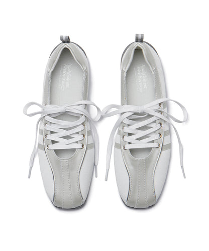 รองเท้าผ้าใบ BLISS LACEUP SNEAKERS - CREAMY PEARL