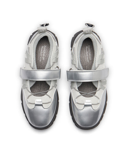 รองเท้าผ้าใบ BRYN VELCRO SNEAKERS - SILVER