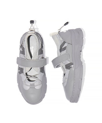 รองเท้าผ้าใบ BRYN VELCRO SNEAKERS - GREY