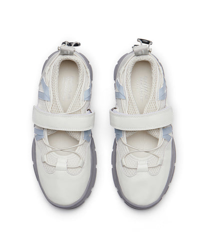 รองเท้าผ้าใบ BRYN VELCRO SNEAKERS - WHITE