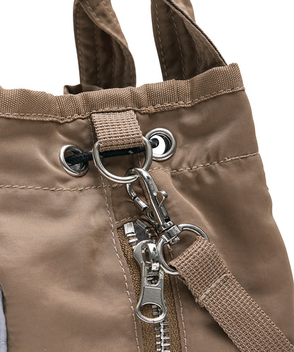 กระเป๋าสะพายข้าง NYLON DRAWSTRING MINI BAG - CAMEL