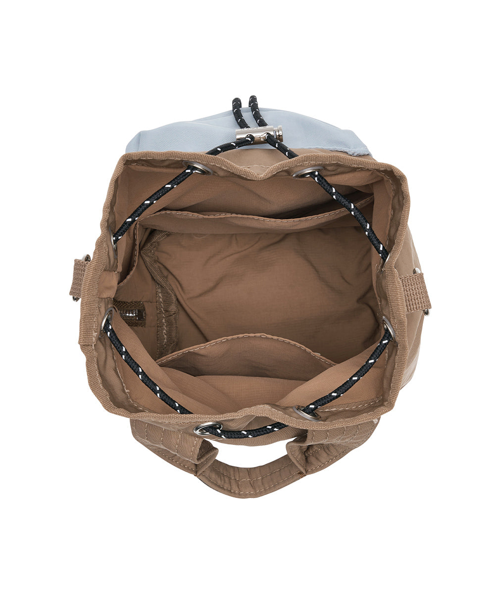 กระเป๋าสะพายข้าง NYLON DRAWSTRING MINI BAG - CAMEL