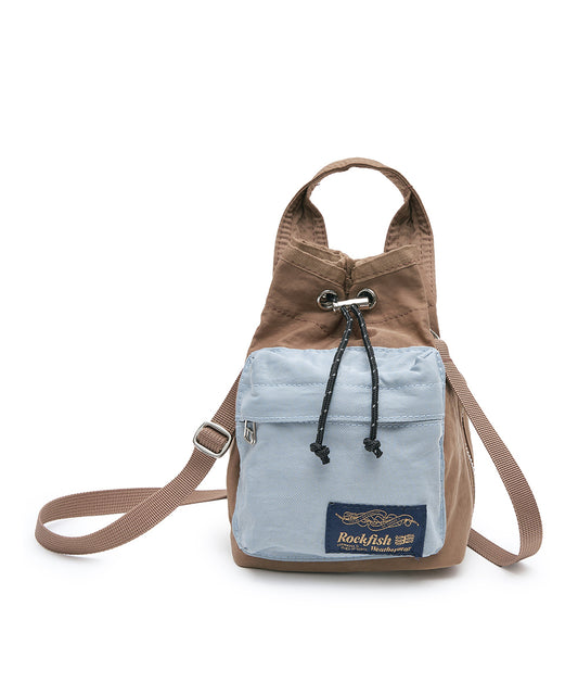 กระเป๋าสะพายข้าง NYLON DRAWSTRING MINI BAG - CAMEL