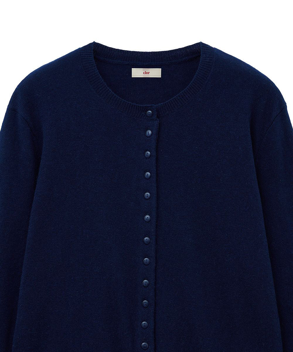 เสื้อคาร์ดิแกน CLASSIC WOOL CARDIGAN - NAVY