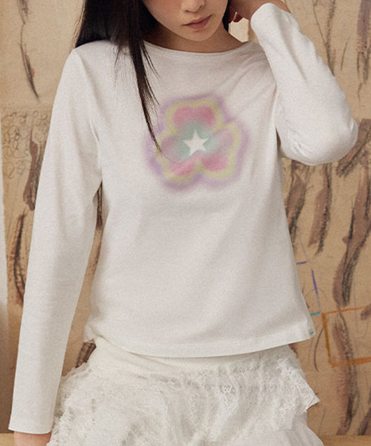 เสื้อยืด CLOVER LONG SLEEVE T-SHIRT - WHITE