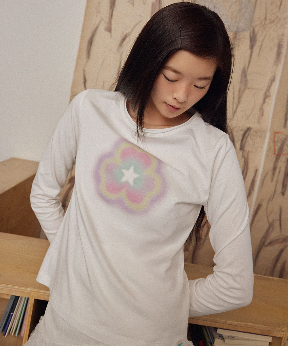 เสื้อยืด CLOVER LONG SLEEVE T-SHIRT - WHITE