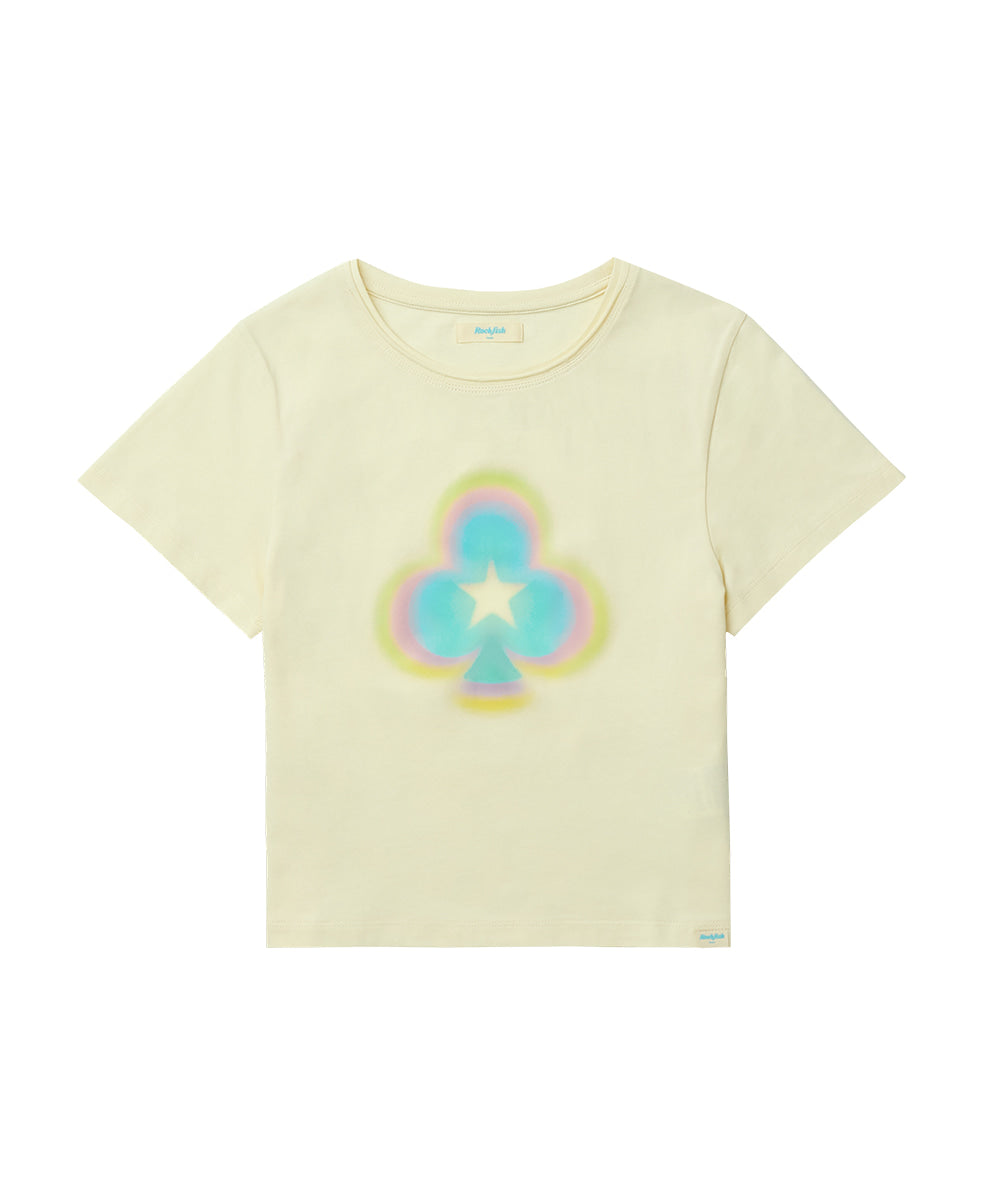 เสื้อยืด CLOVER SLIM T-SHIRT - CREAM