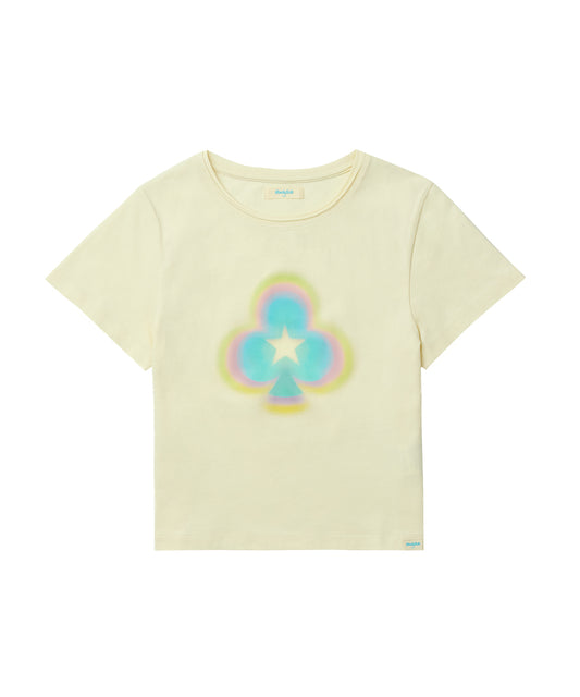 เสื้อยืด CLOVER SLIM T-SHIRT - CREAM