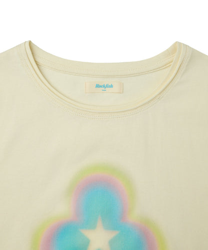 เสื้อยืด CLOVER SLIM T-SHIRT - CREAM