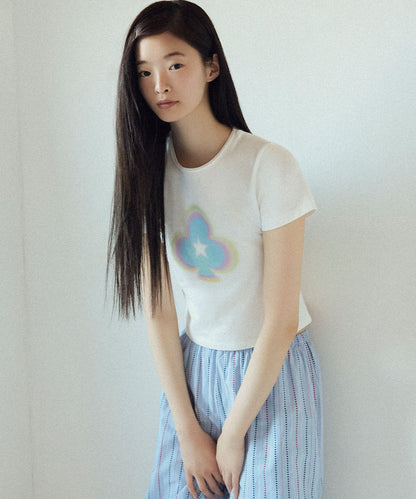 เสื้อยืด CLOVER SLIM T-SHIRT - WHITE