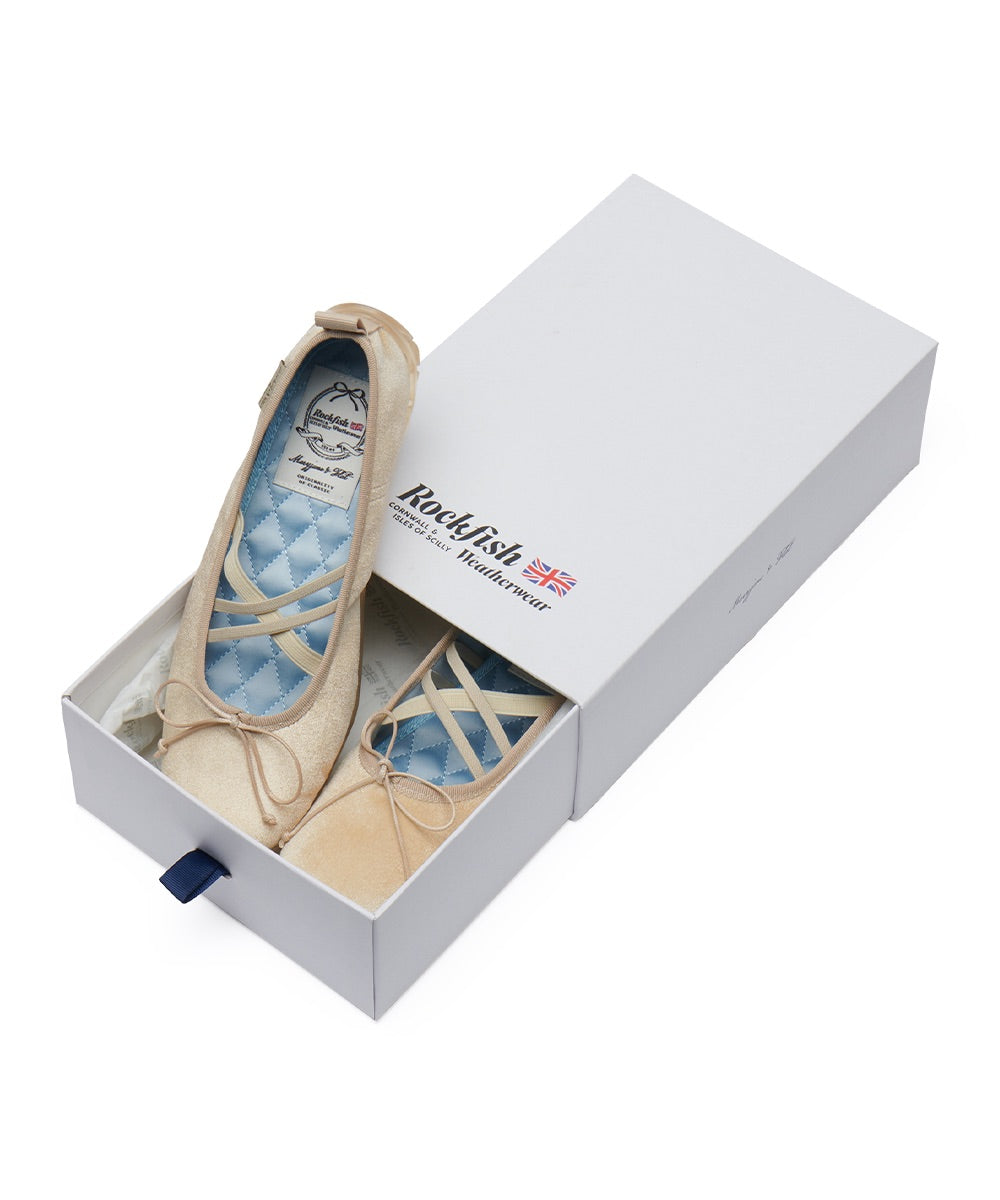 รองเท้าแมรี่เจน BELLA CROSS BANDING FLATS(PEBBLE SOLE) - CREAM