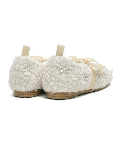 รองเท้าแมรี่เจน X SUSAN FANG FURRY MARYJANE - CREAM