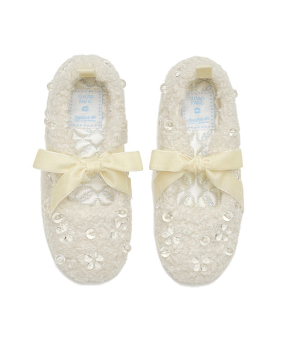 รองเท้าแมรี่เจน X SUSAN FANG FURRY MARYJANE - CREAM