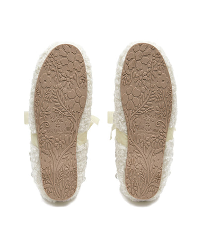 รองเท้าแมรี่เจน X SUSAN FANG FURRY MARYJANE - CREAM