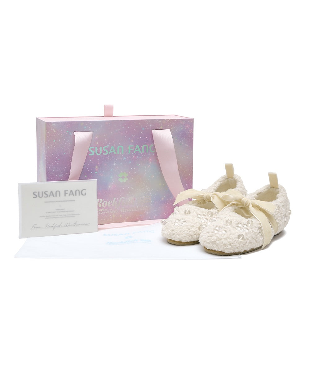 รองเท้าแมรี่เจน X SUSAN FANG FURRY MARYJANE - CREAM