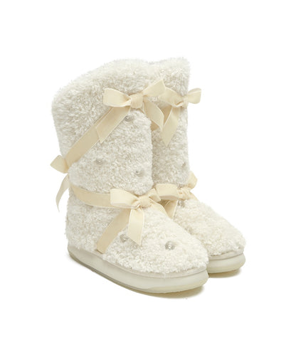 รองเท้าบูทกันหนาว X SUSAN FANG FURRY MIDDLE BOOTS - CREAM