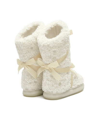รองเท้าบูทกันหนาว X SUSAN FANG FURRY MIDDLE BOOTS - CREAM